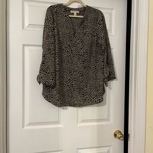 Michael Kors 1X Leopard Print Tunic
